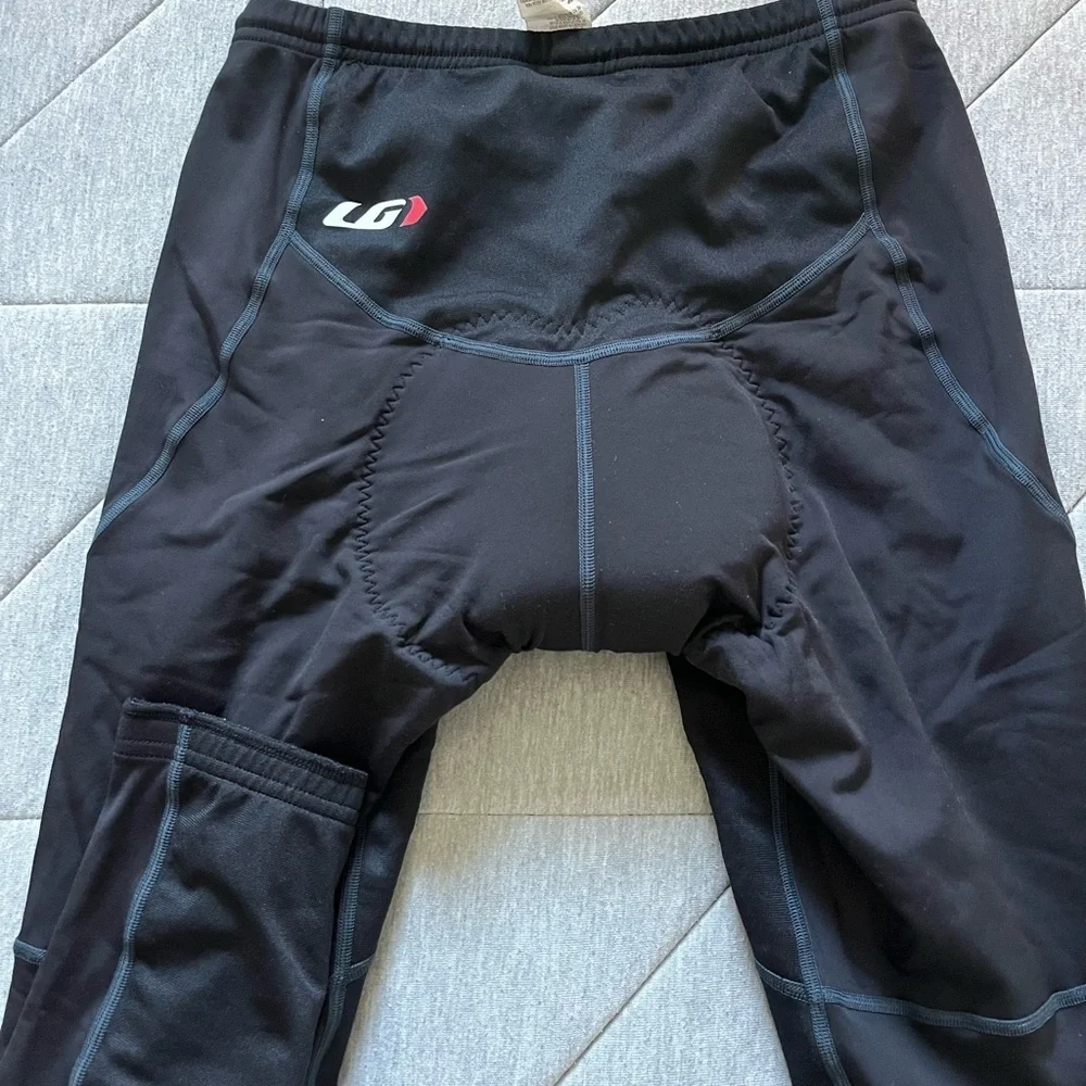Men's Black Louis Garneau padded cycling pants